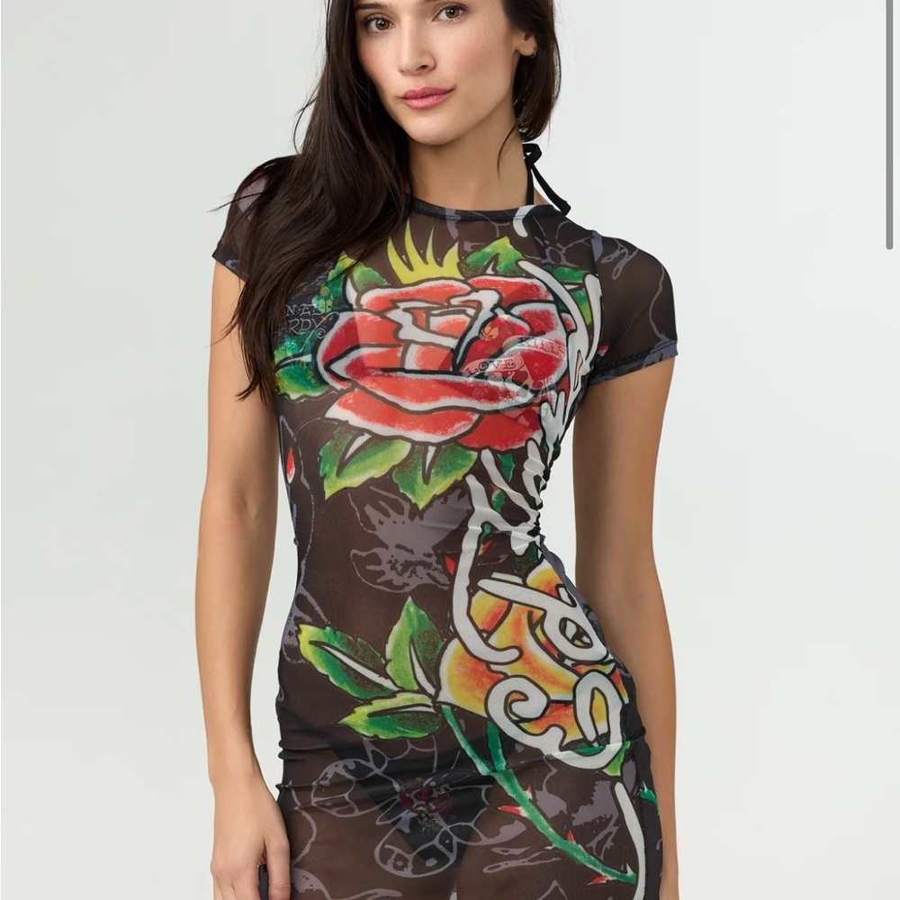 Ed Hardy GOTH PIXIE MESH DRESS